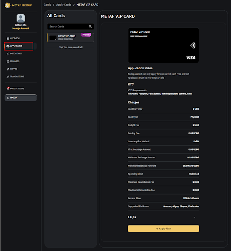 applycards screen 
